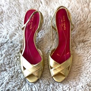Gold Kate Spade Heels size 7